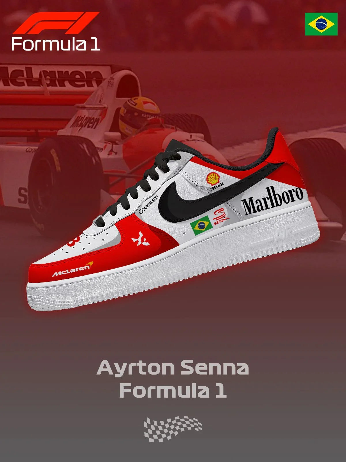 Customize Senna F.1 Design Shoes