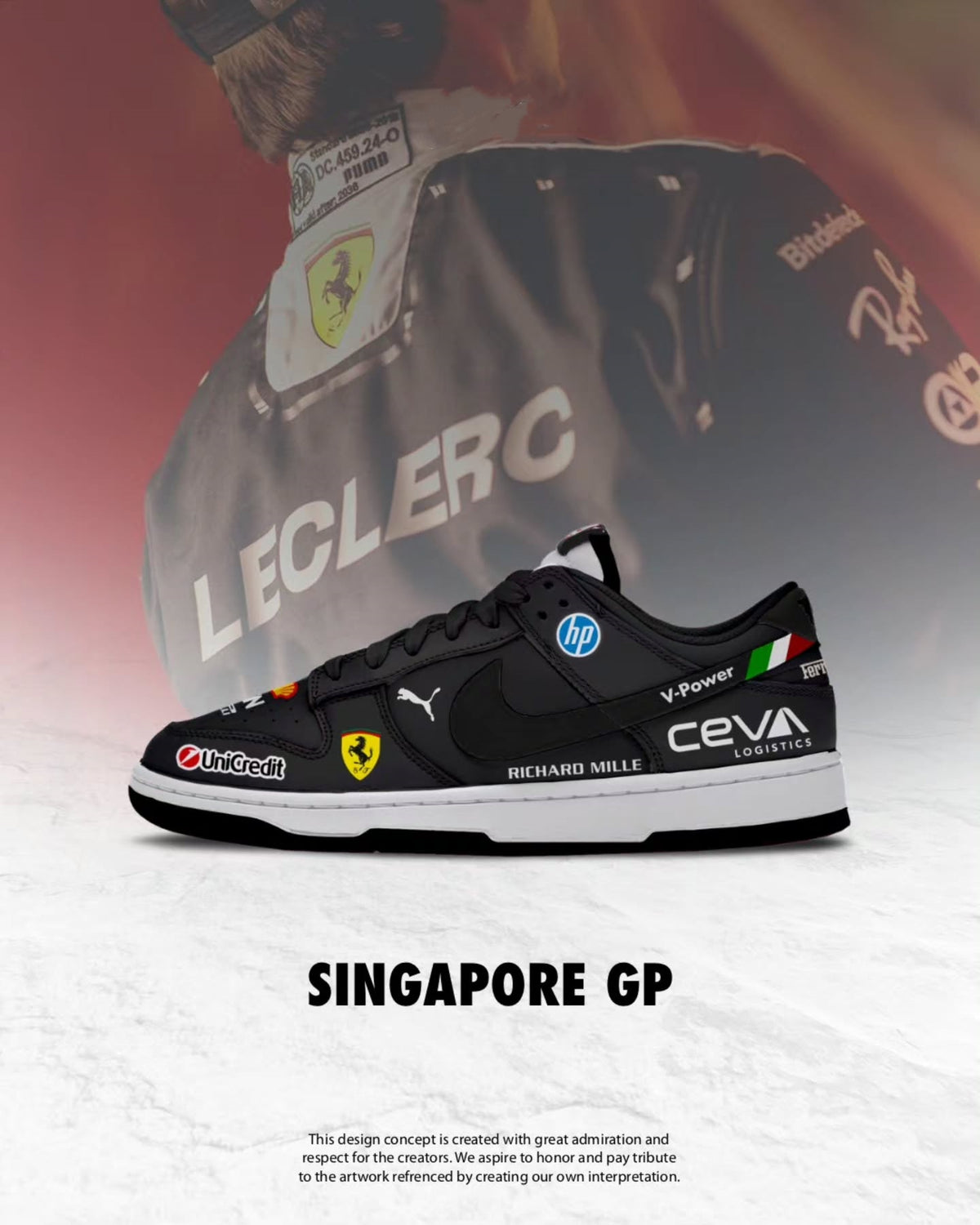 GP Singapor Ferrari Design Shoes