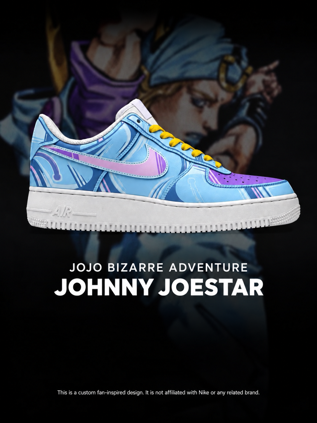 JoJo's Bizarre Adventure Johnny Joestar Striped Edition shoe design