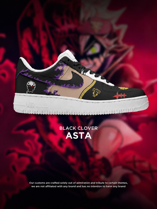 Black Clover Asta custom shoe design