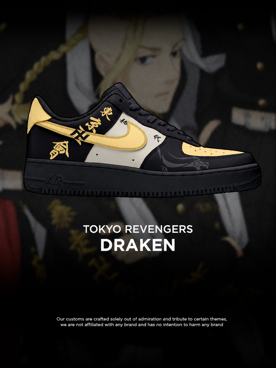 Tokyo Revengers Draken shoe design
