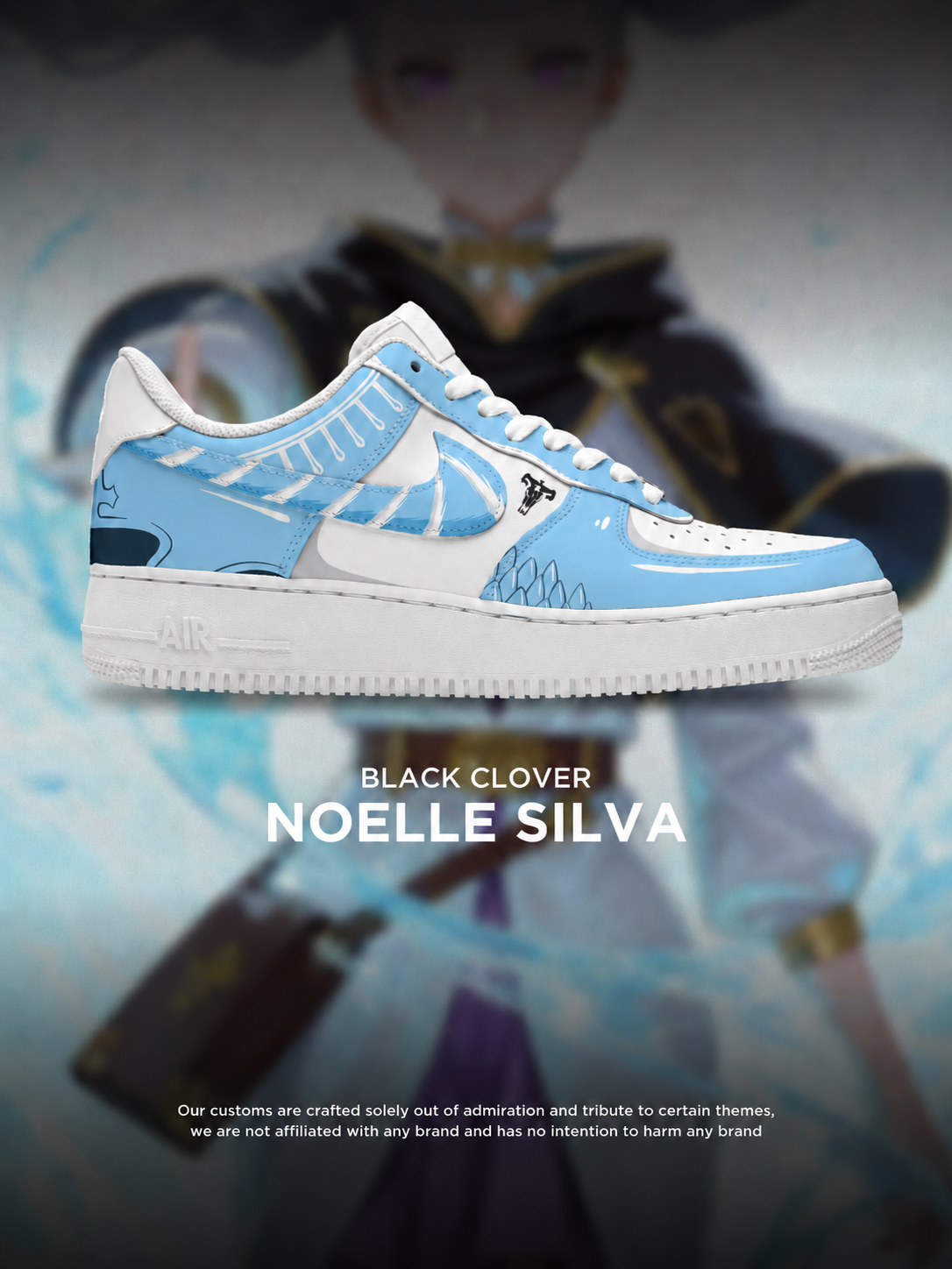 Black Clover Noelle Silva custom shoe design