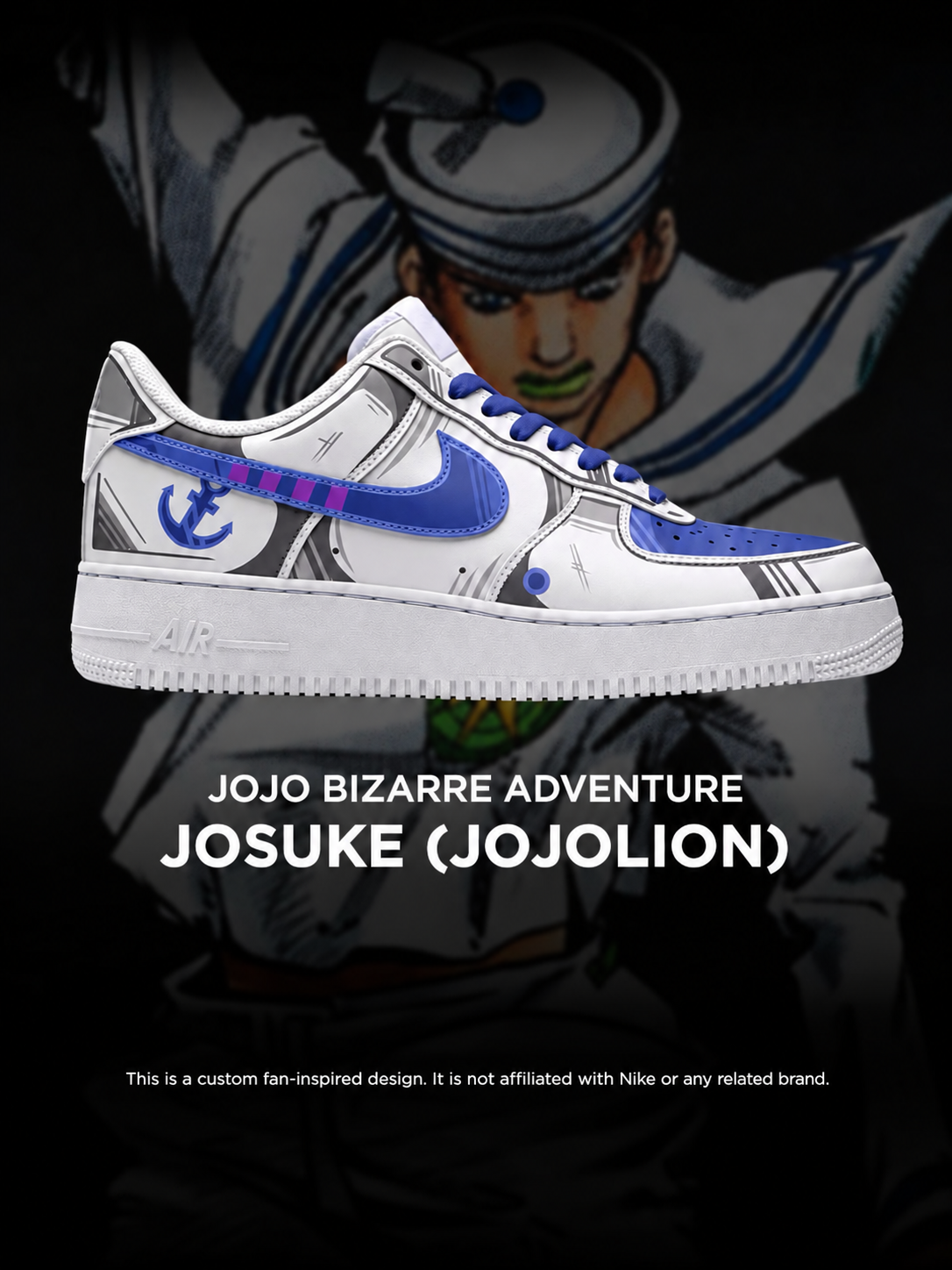 JoJo's Bizarre Adventure Josuke (JoJolion) Striped Edition shoe design