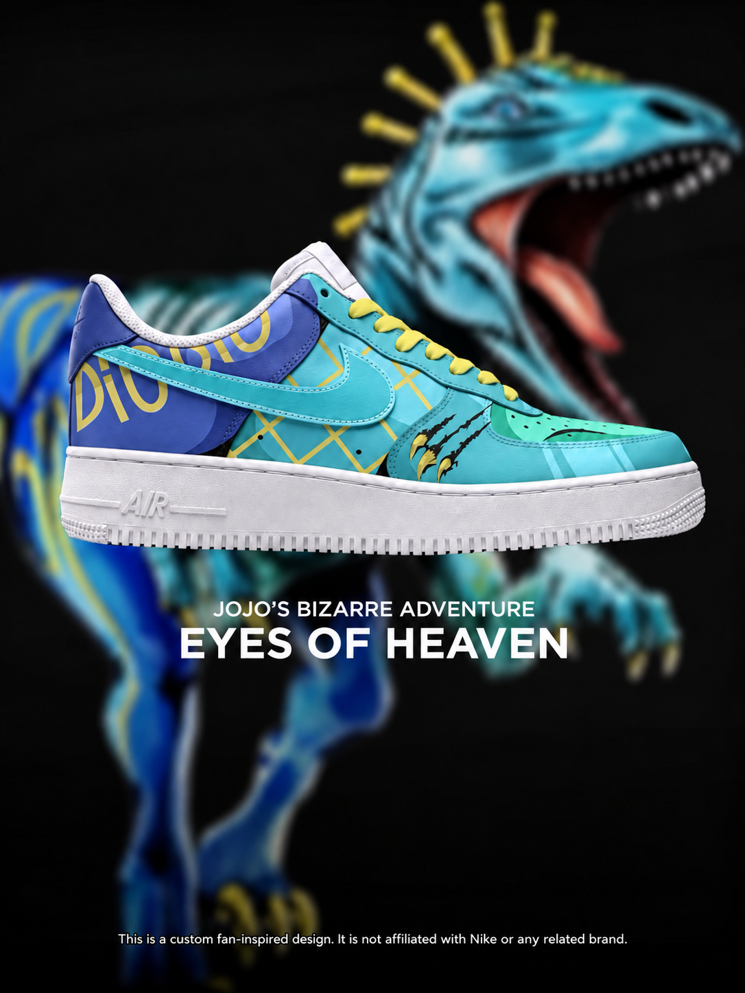 JoJo's Bizarre Adventure Eyes of Heaven shoe design