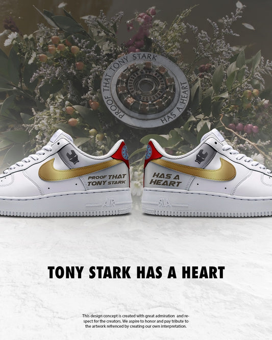 Tony Stark Has a Heart shoe design